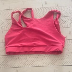Vibrant Coral Sports Bra